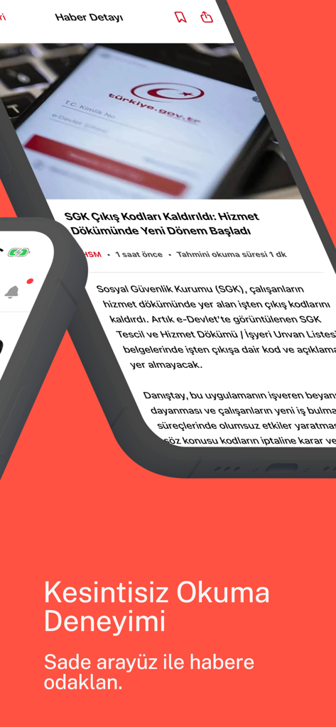 HavaSosyalMedya - Captura de tela do aplicativo móvel mostrando uma interface de leitura de notícias limpa para atualizações de aviação e da indústria em turco.