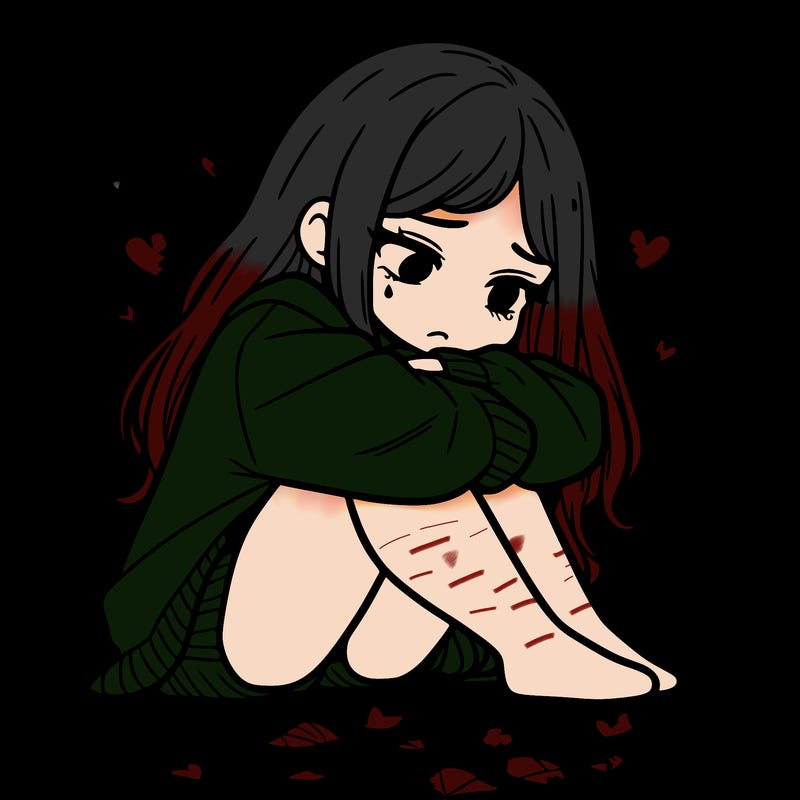 a girl after a breakup