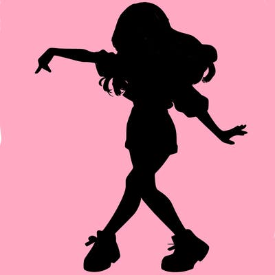 realistic girl danceing