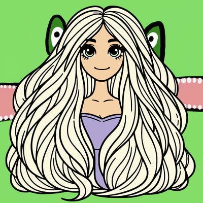 woman with rapunzel's hair