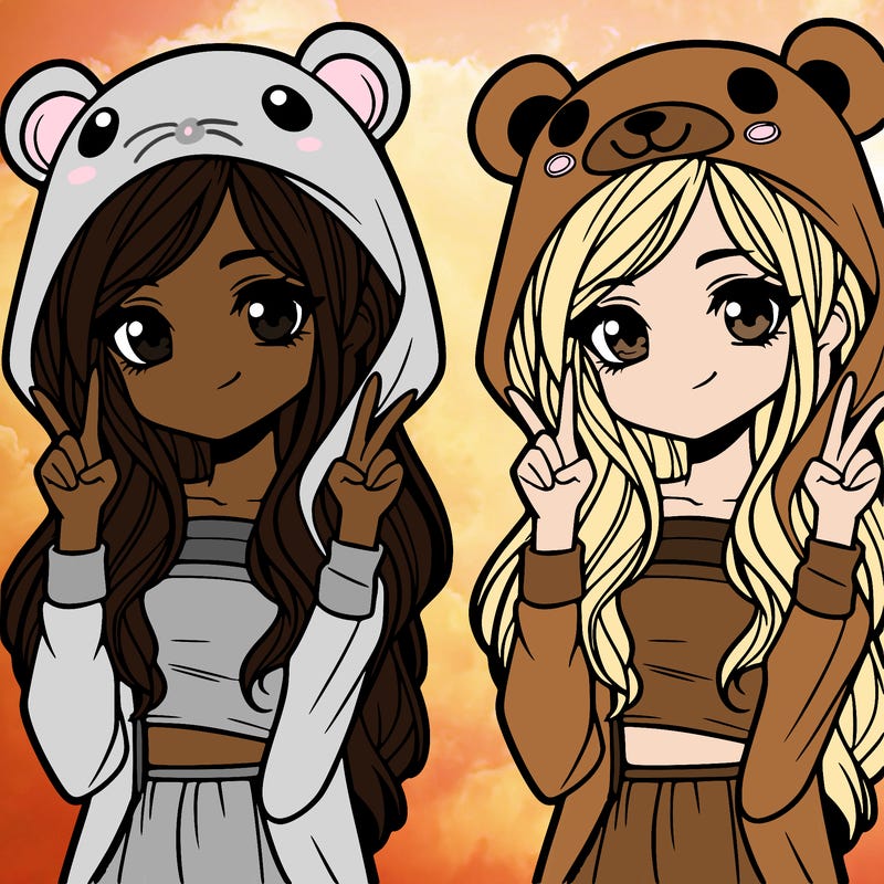 teen girl in animal costume