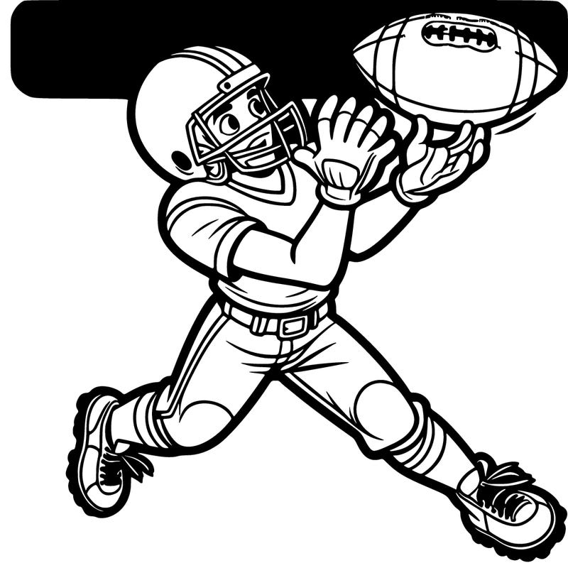 football player catching a ball