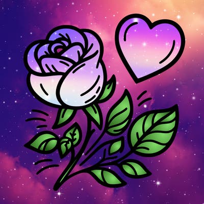 rose and heart