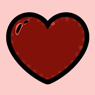a blank heart