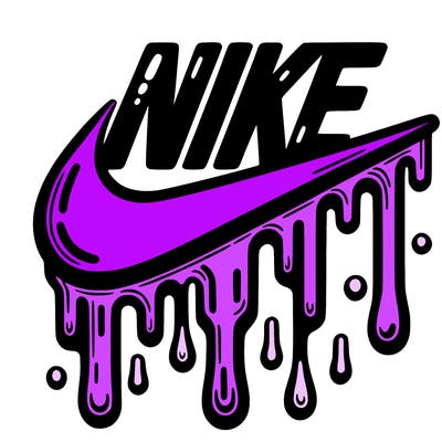 dripping nike logo