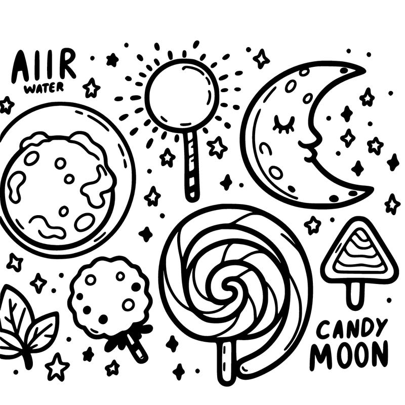 air water earth candy moon's