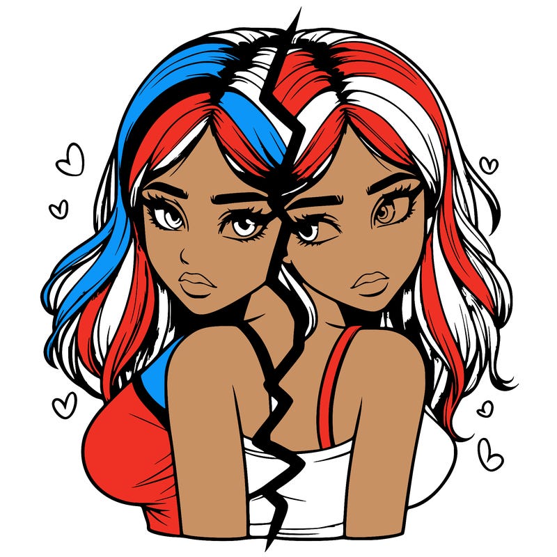 realistic girl split