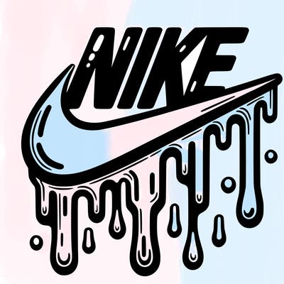 dripping nike logo