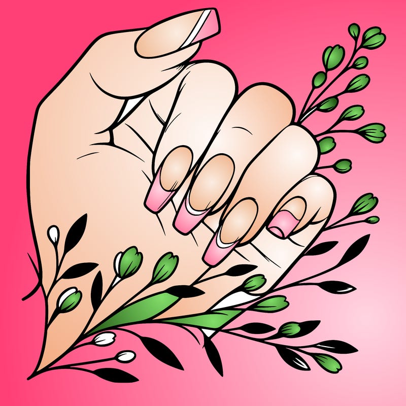 nails with french tip