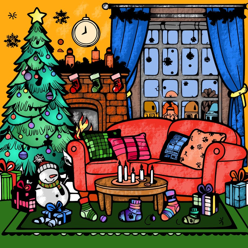 christmas living room