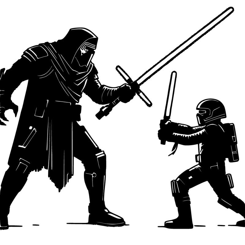 darth vader fighting his son in star wars