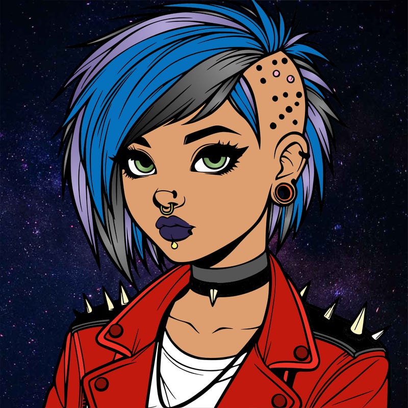 realistic punk girl