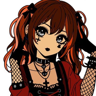 goth anime girl