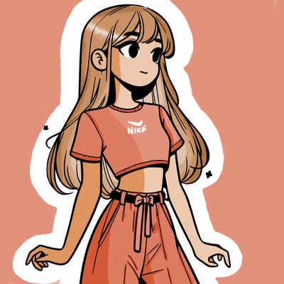 girl in a cute crop top