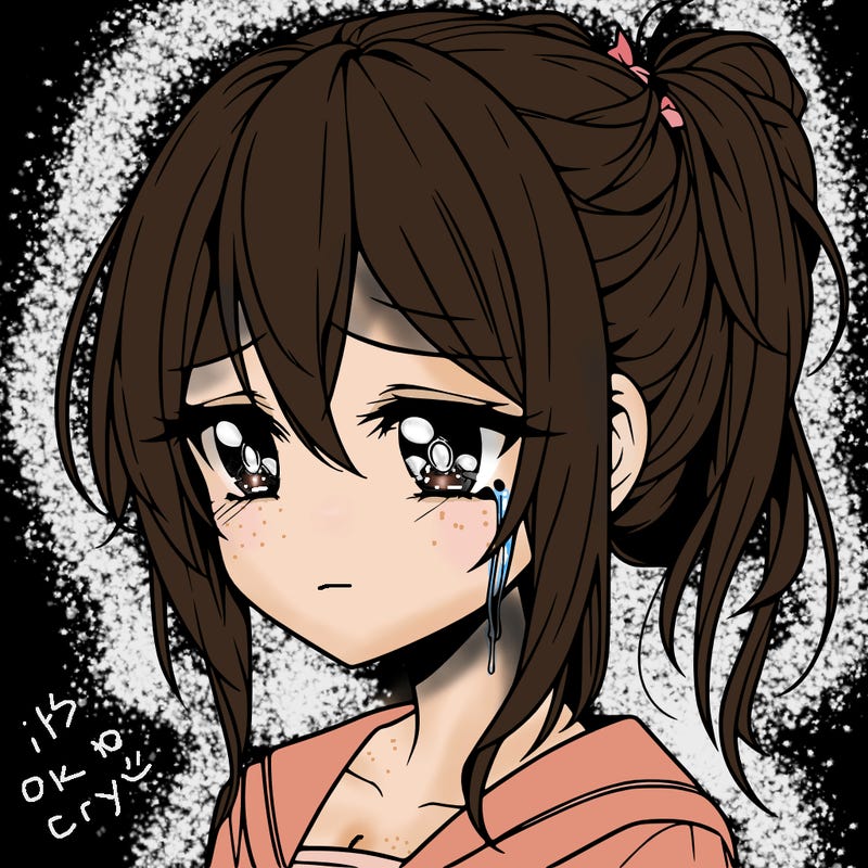 sad anime girl