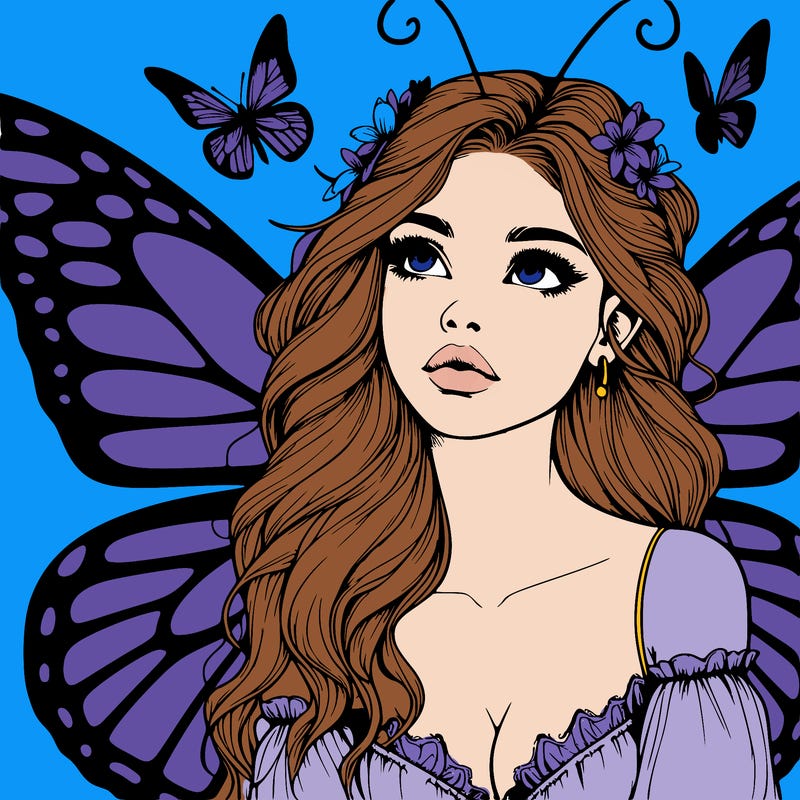 butterfly fairy realistic girl