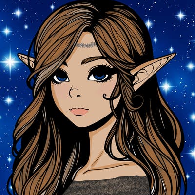 elf girl realistic dark fantasy