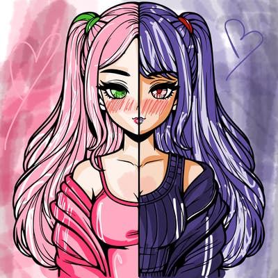 realistic girl split