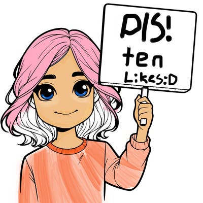 realistic girl holding up a sign