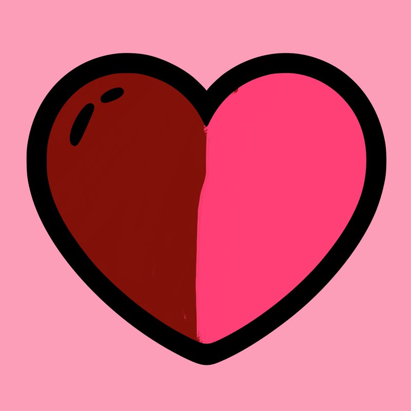 a blank heart
