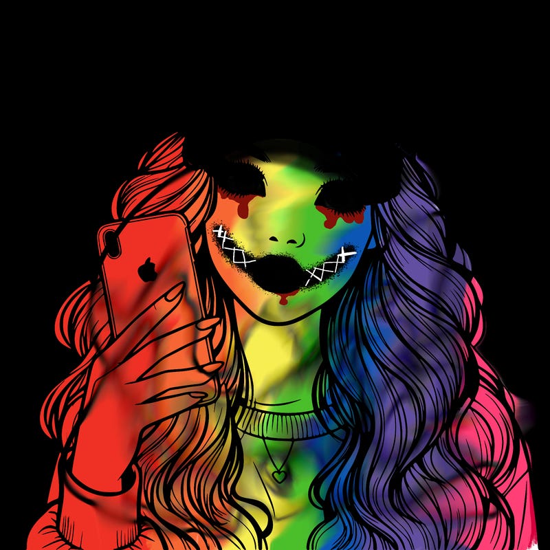 realistic beautiful girl wearing los ángeles cap holding an iphone