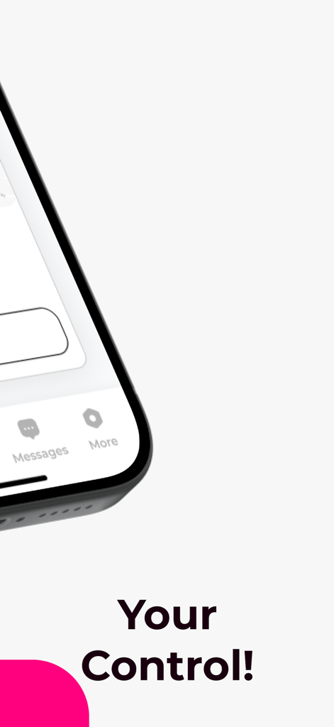 Una interfaz de aplicación móvil para Naqla que muestra iconos de navegación y el texto Su Control
