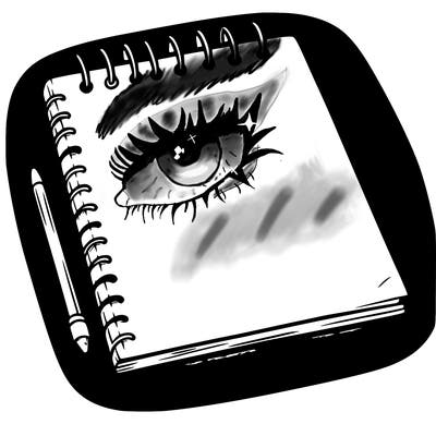 a blank sketch pad