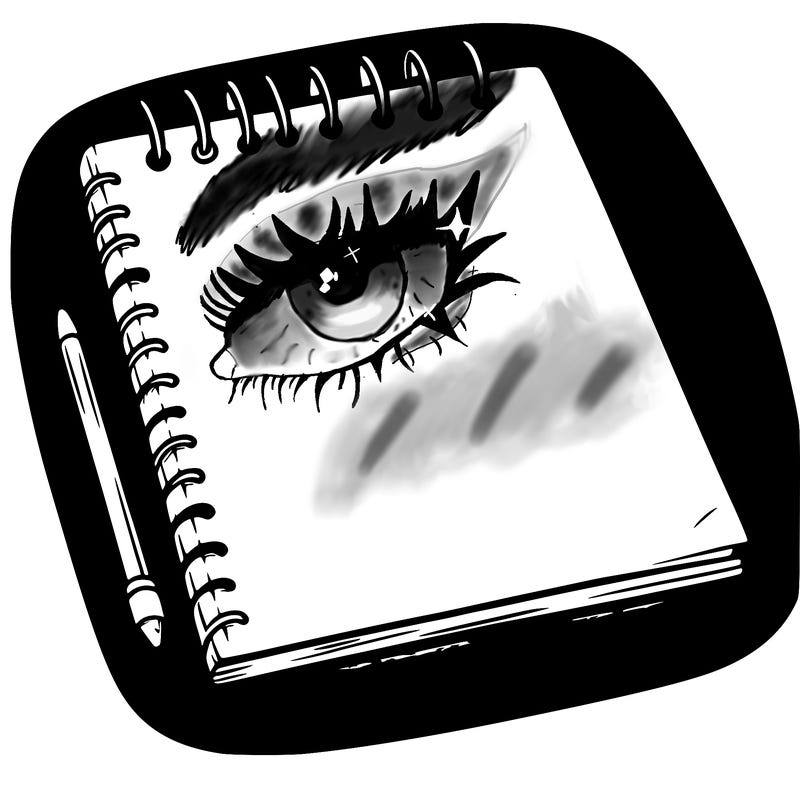 a blank sketch pad