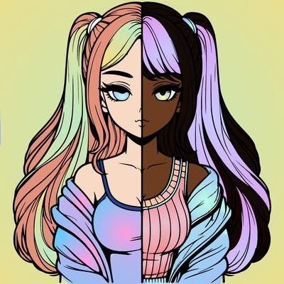 realistic girl split