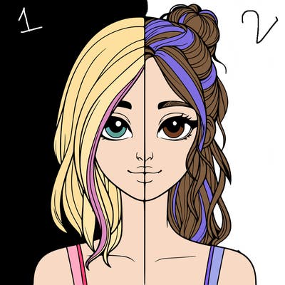 realistic girl split