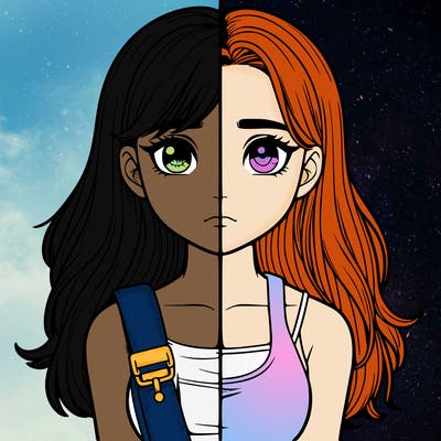 realistic girl split