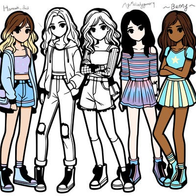 a group of teenage girls