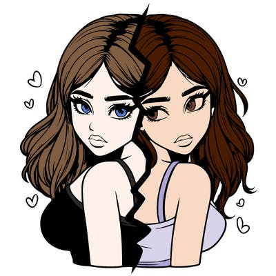 realistic girl split