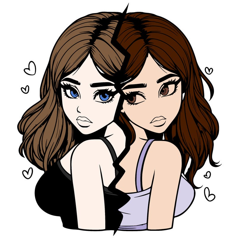 realistic girl split