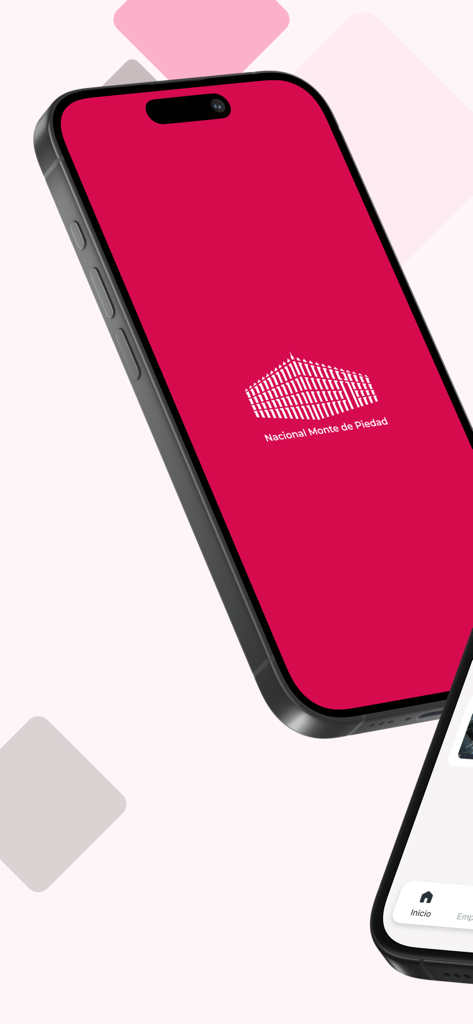 Schermata di avvio dell'app Mi Monte che mostra il logo di Nacional Monte de Piedad