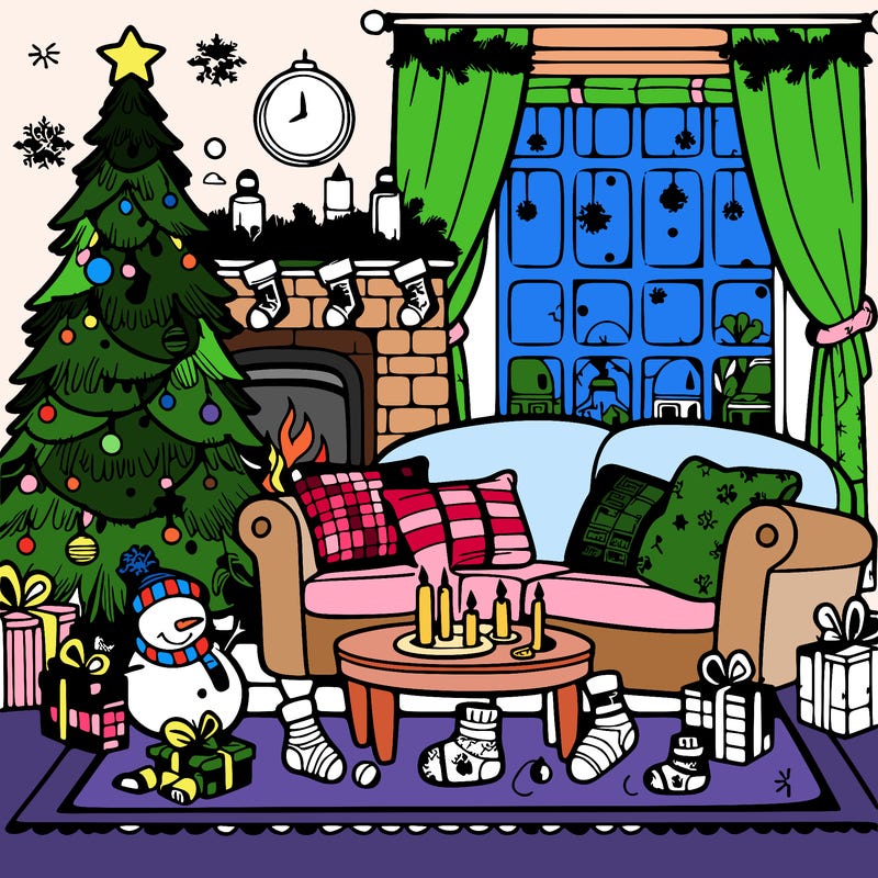 christmas living room