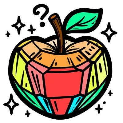 very shiny crystal apple