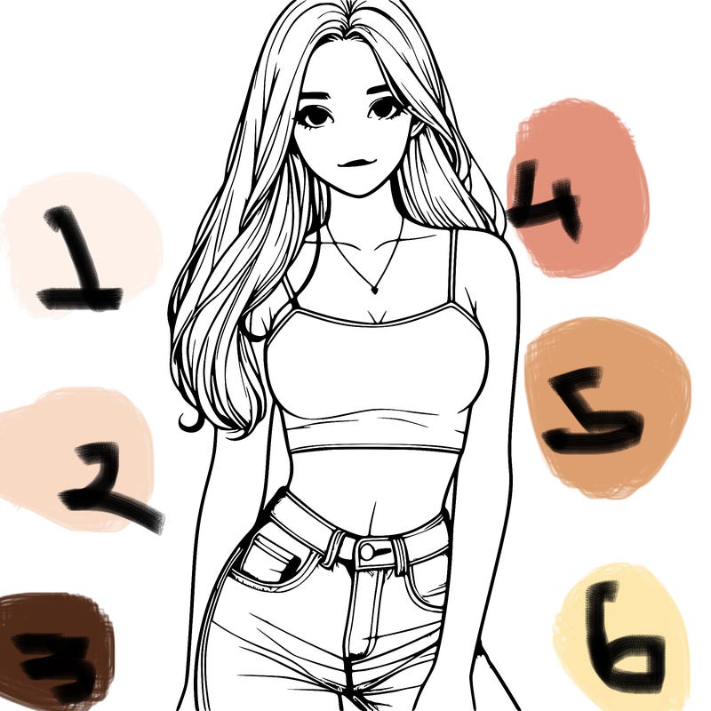 realistic girl wearing a crop top and jeans