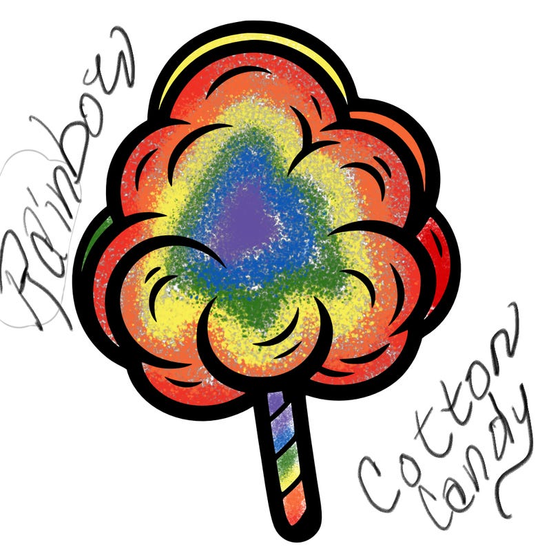 a single cotton candy