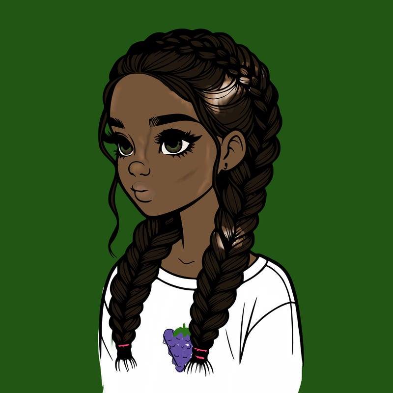 realistic girl with braids