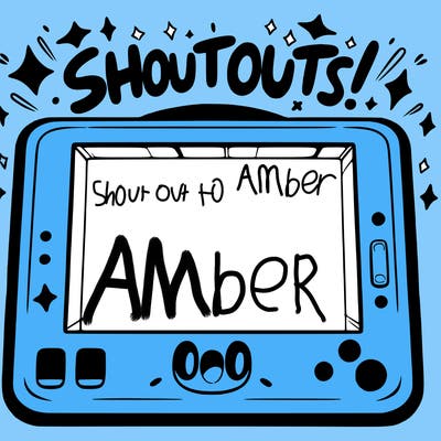 blank canvas that says above it shoutouts