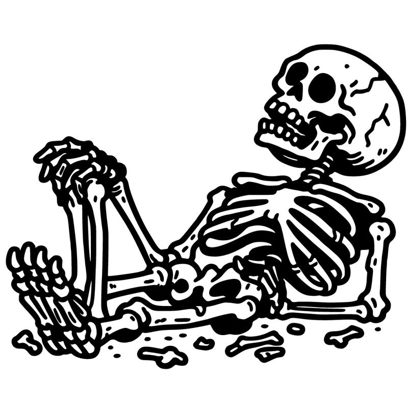 rotting skeleton