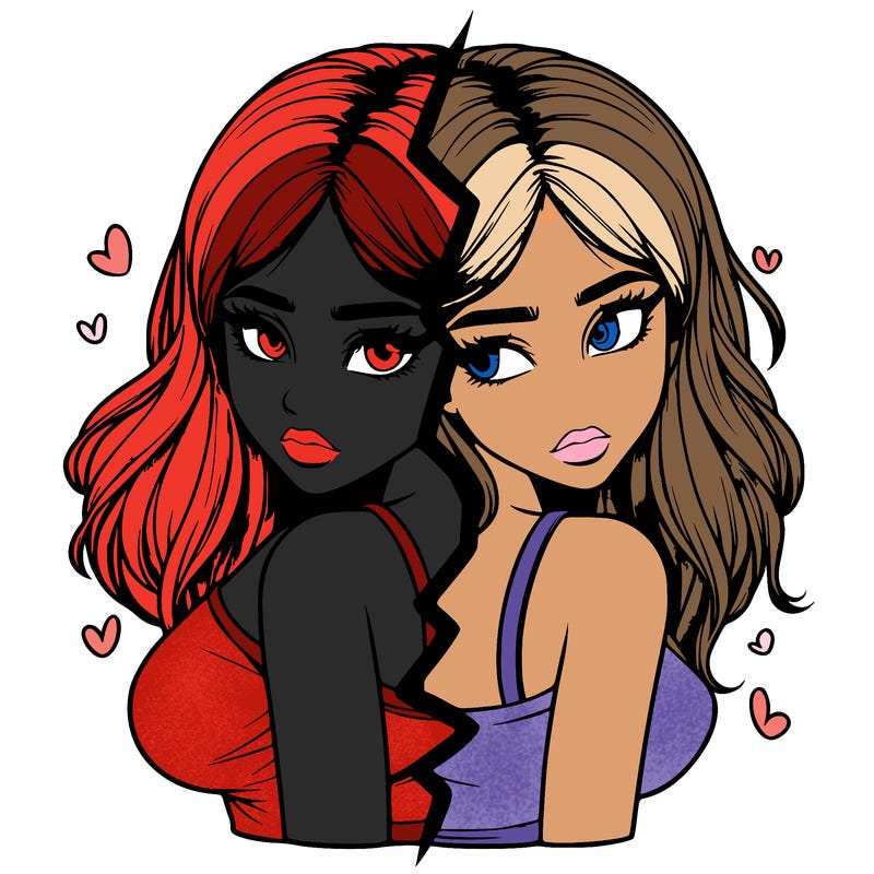 realistic girl split