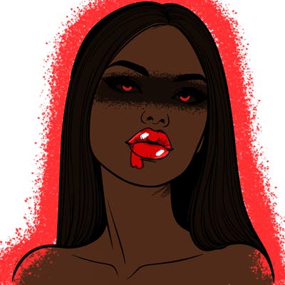 realistic woman with full lips