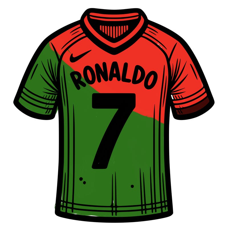 soccer jersey name ronaldo number seven
