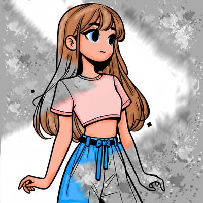 girl in a cute crop top