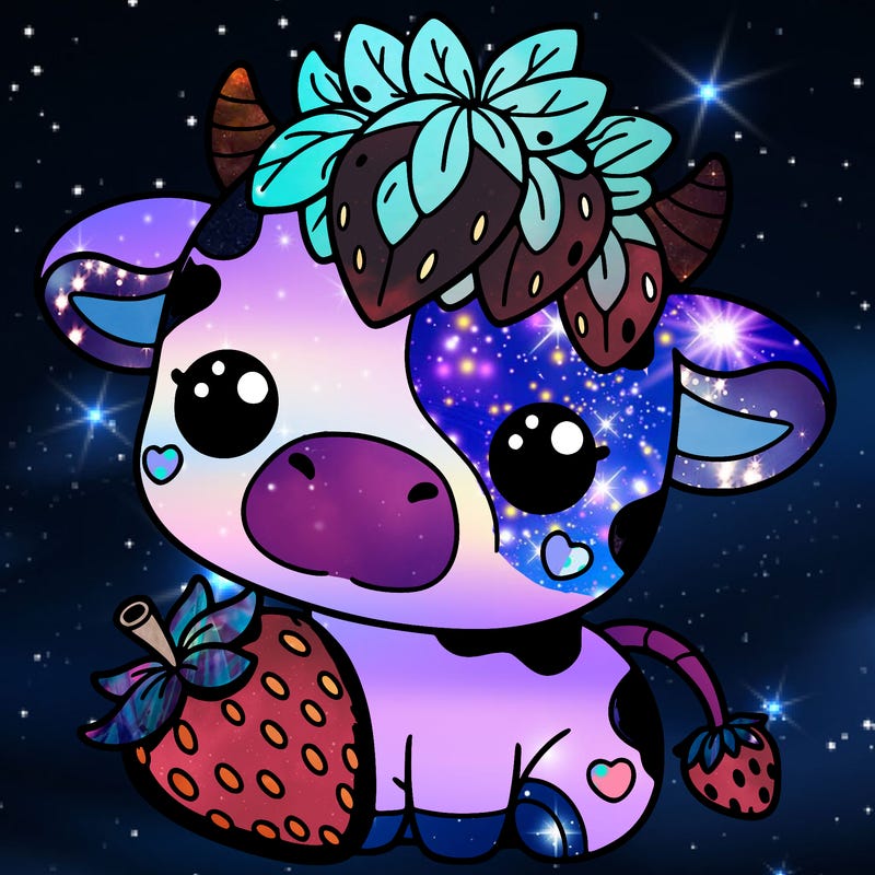 cute strawberry cow