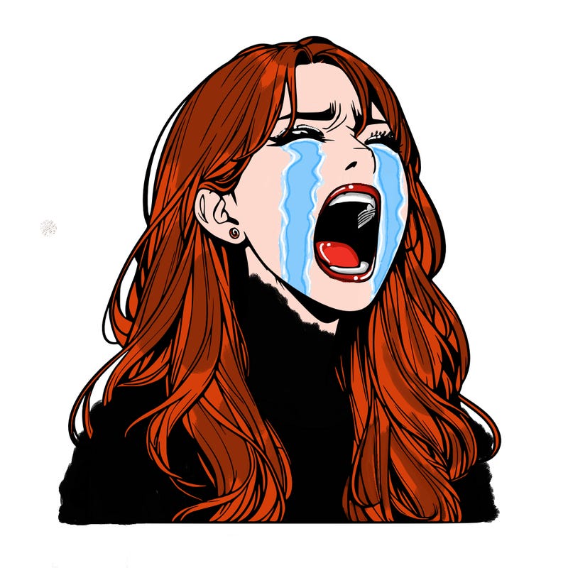 screaming realistic, girl