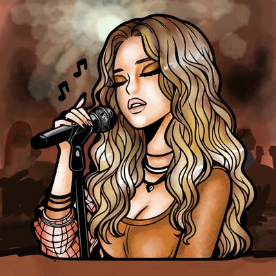 realistic female singer