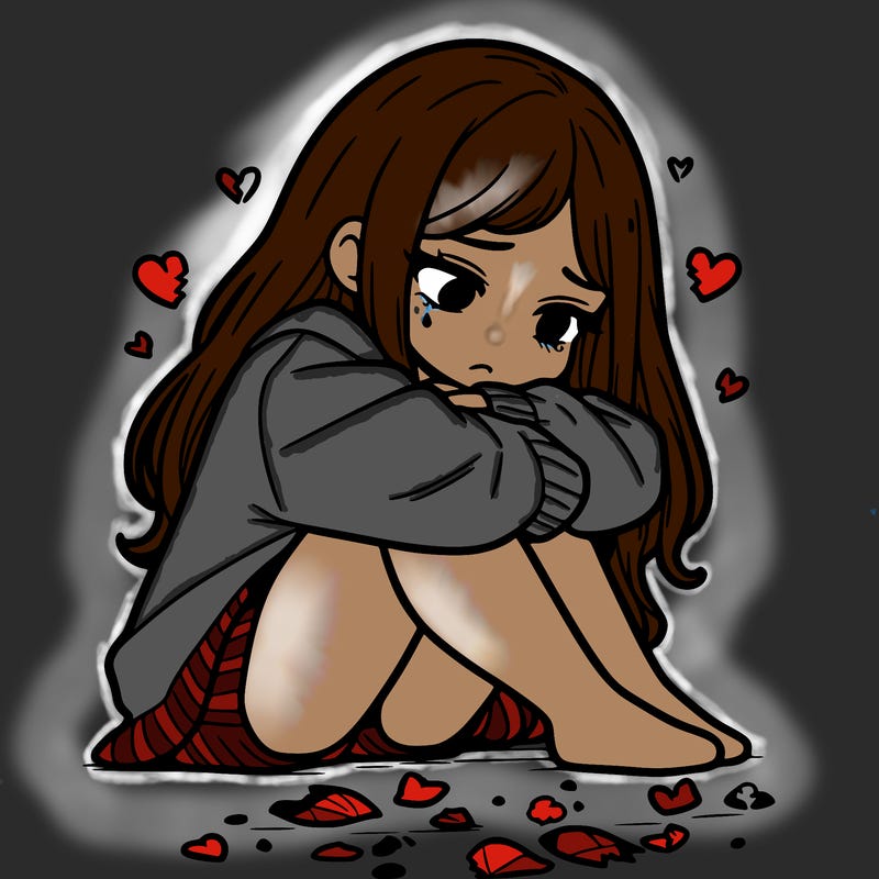 a girl after a breakup